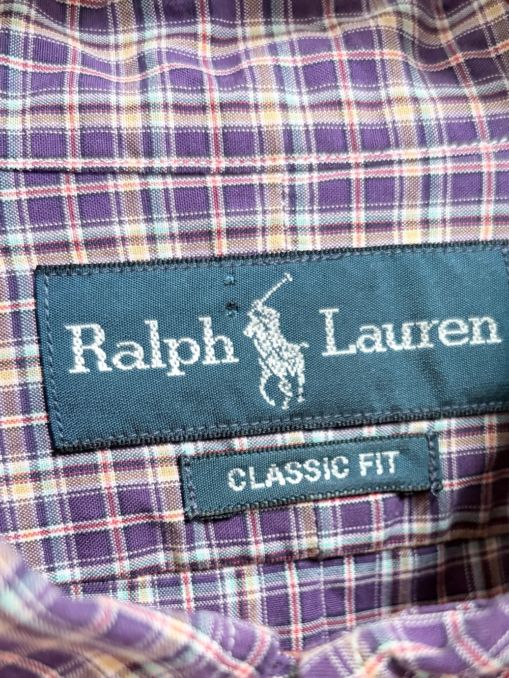 Ralph Lauren Purple Plaid Button-Down Shirt Classic Fit 100% Cotton XXL - Picture 5 of 5